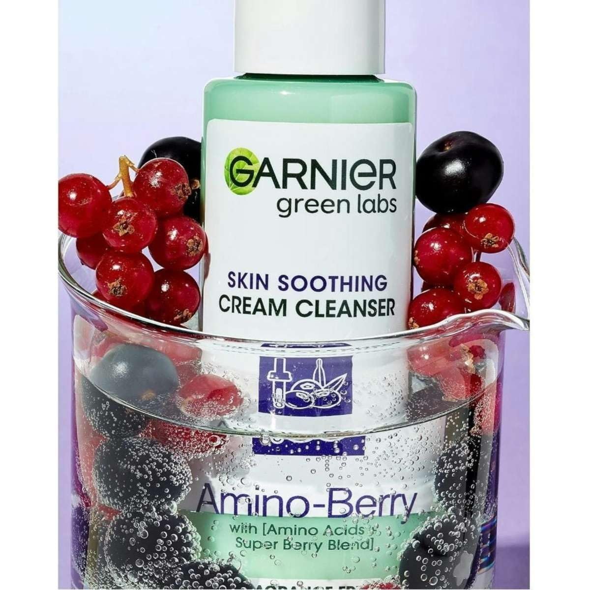 Garnier Green Labs Amino-Berry Soft Gentle Facial Cream Cleanser Hydrates and Soothes Skin, 5.07 fl oz Beauty & Personal Care Garnier