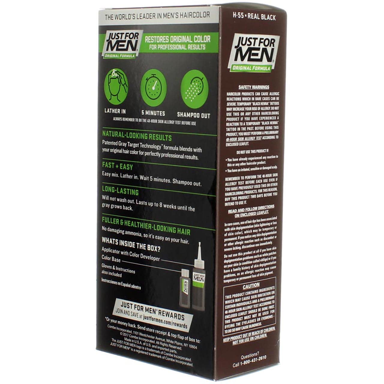 Just For Men Shampoo-In Hair Color - Real Black - 2 pk Beauty & Personal Care Just for Men