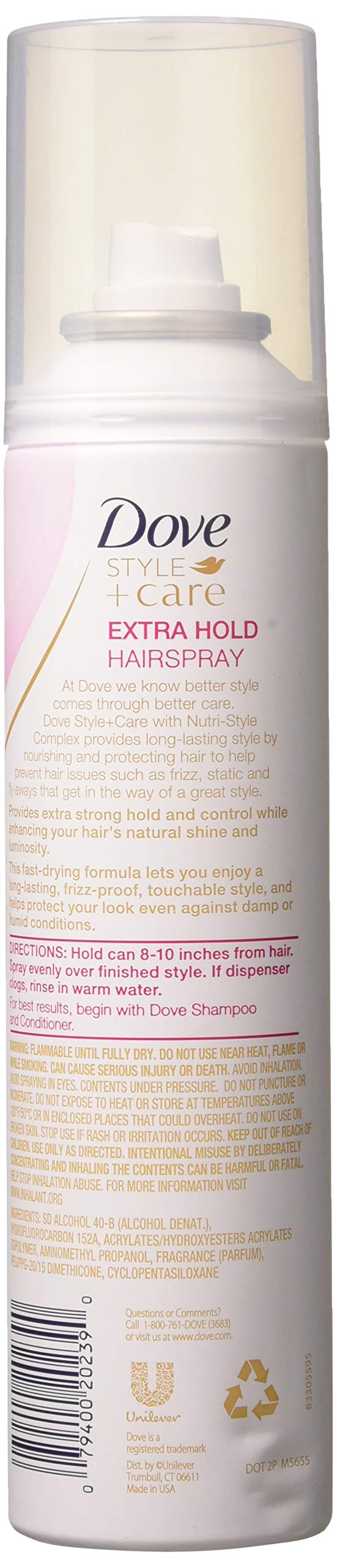 Dove Style + Care Hairspray, Strength & Shine, Extra Hold 7 oz ( Pack of 3) Beauty & Personal Care Dove