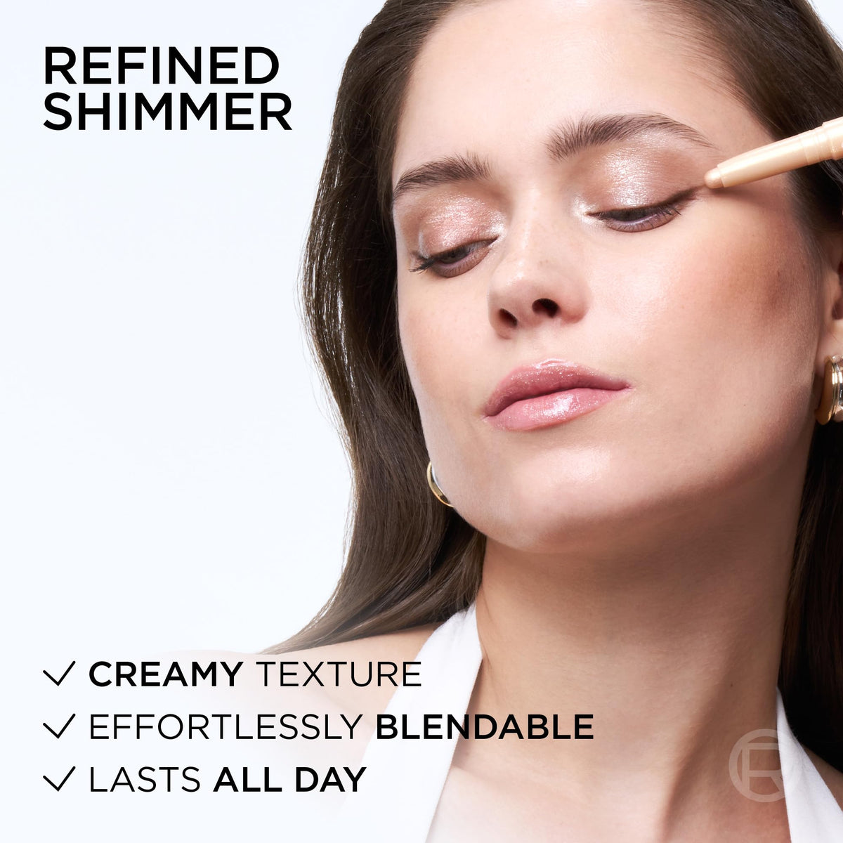 L'Oreal Paris Le Shadow Stick Shimmer Eyeshadow, High-Pigment, Long-Lasting, and Blendable Cream Eyeshadow Stick, Transfer and Smudge-Resistant Eye