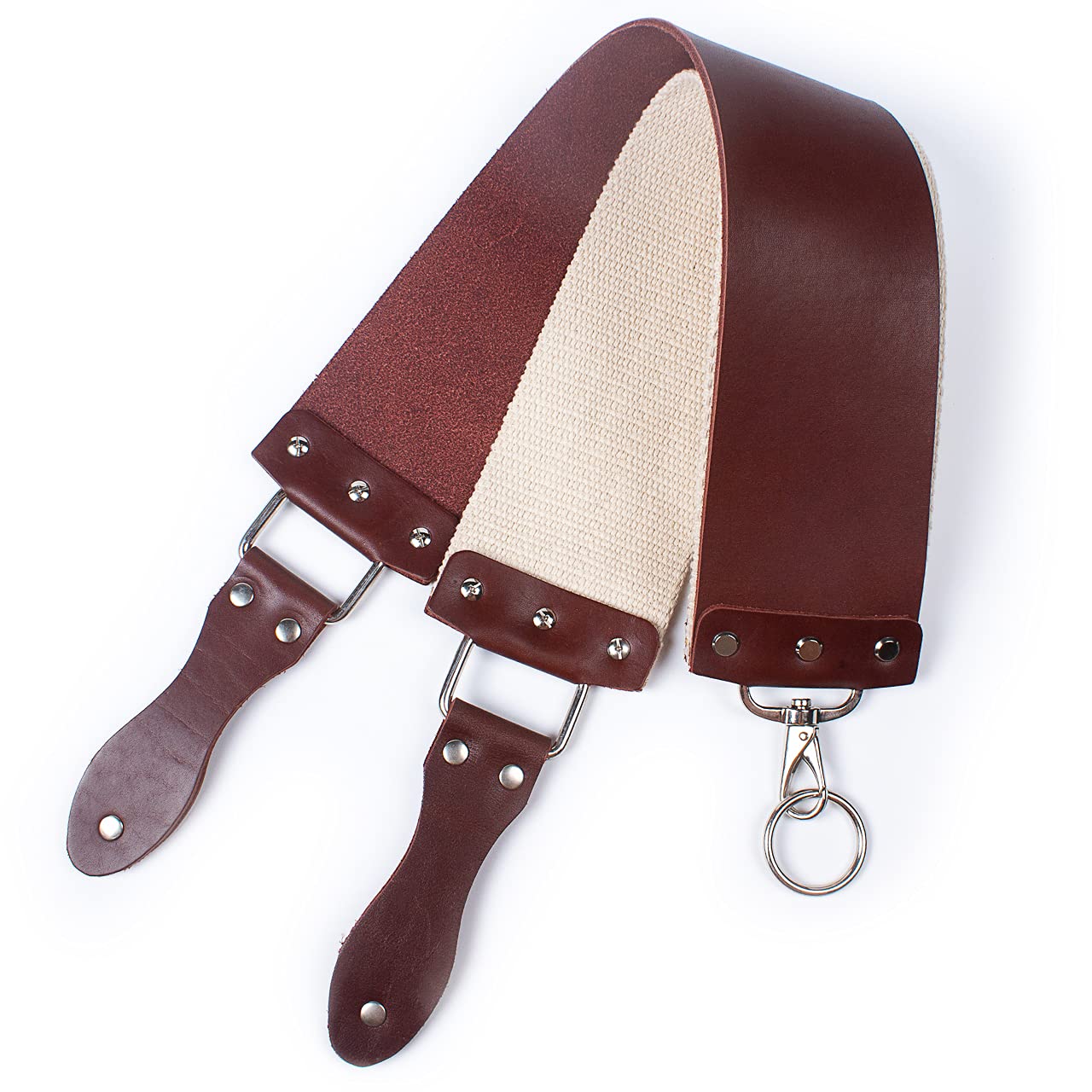 Razor Strop - Barber's Latigo Leather Straight Razor Strop. Dual Strap that will be a Great Addition for Any Straight Razor. PREMIUM LEATHER Strop Beauty and Personal Care STAMESKY
