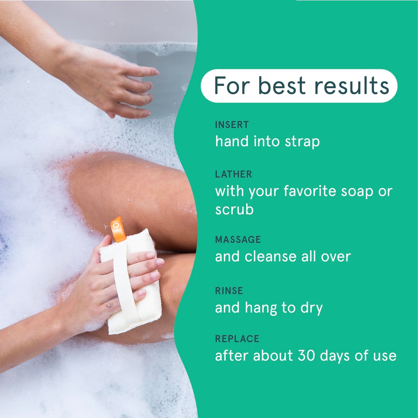 Cleanlogic Organic Cotton Exfoliating Body Scrubber, Reusable Exfoliator Tool for Smooth and Softer Skin, Daily Skincare Routine, Natural, 3 Count Beauty & Personal Care Cleanlogic