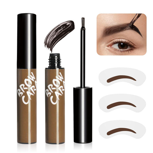 Anguishil Tattoo Peel Off Eyebrow Gel Tint - Brow Gel With Eyebrow Stencils, Long-lasting Waterproof Transfer-proof Eye Brow Tinting Kit For Fuller… Beauty & Personal Care Anguishil