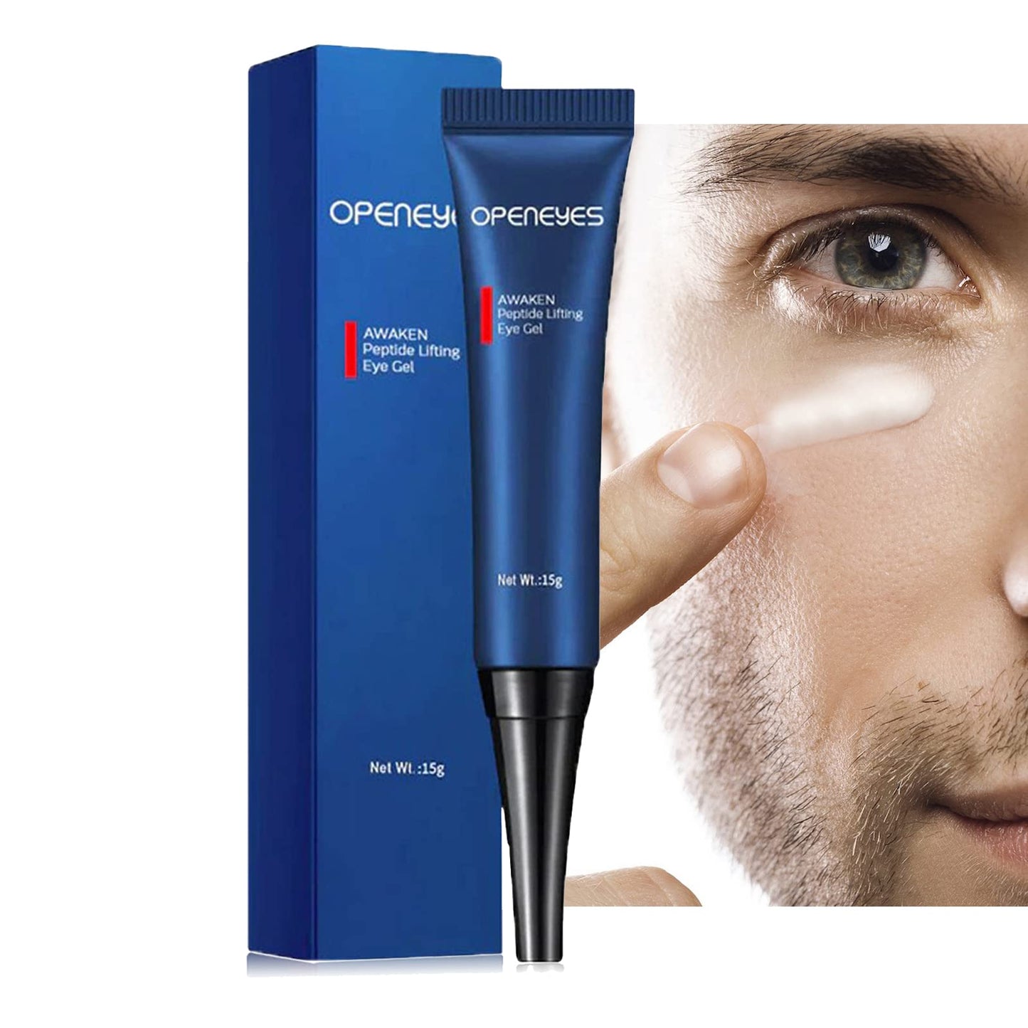AKARY Awaken Peptide Depuffing Eye Gel, Lifts Firming Eye Tightener, Men's Moisturizing Eye Cream Hydrating Gel Smooths Under Eyes for Dark Circles Beauty & Personal Care AKARY