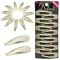 Dofash Snap Hair Clips Metal Grips 5CM/2 IN Barrettes for Thin Hair Basic Hair Accessories Hair Barrettes 12PCS (Blonde) Beauty & Personal Care Dofash