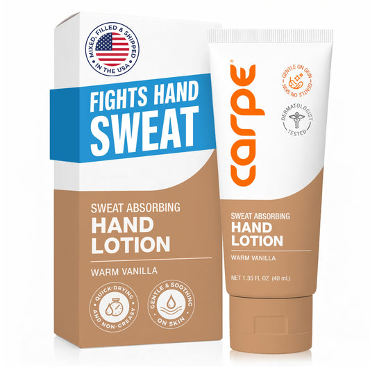 Carpe Sweat Absorbing Hand Lotion, A dermatologist-recommended, smooth lotion that helps stop hand sweat, Great for hyperhidrosis (Warm Vanilla) Beauty and Personal Care Carpe