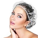 50PCS Disposable Shower Caps, Plastic Clear Thickening Bath Hair Cap and Thick Waterproof Bath Caps for Hair Treatment, Spa, Hotel and Hair Solon Beauty & Personal Care AIDIQIU
