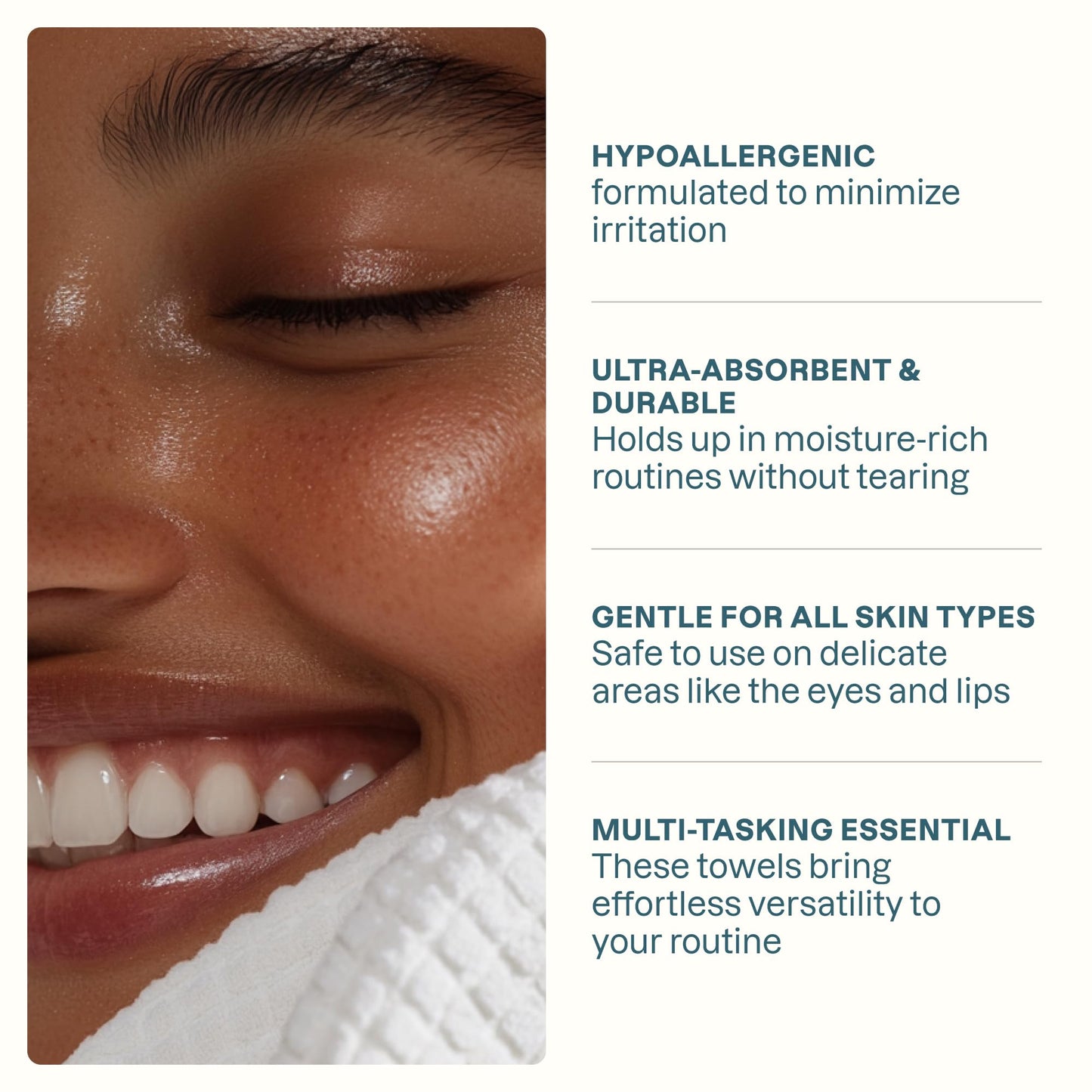 Cliganic Clean Face Towels XL, Disposable, Ultra-Absorbent, Hypoallergenic & Soft - Makeup Remover Dry Wipes, Pamper Your Face, Feel Fresh & Radiant Beauty and Personal Care Cliganic