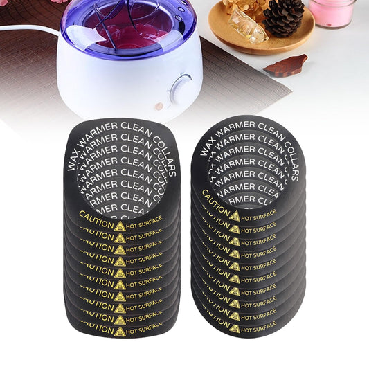 100pcs Wax Collars for Wax Pot, Disposable Wax Warmer Liners, 50pcs Round+50pcs Quadrate Wax Warmer Collars Compatible with Most Wax Heaters Beauty and Personal Care ZJchao