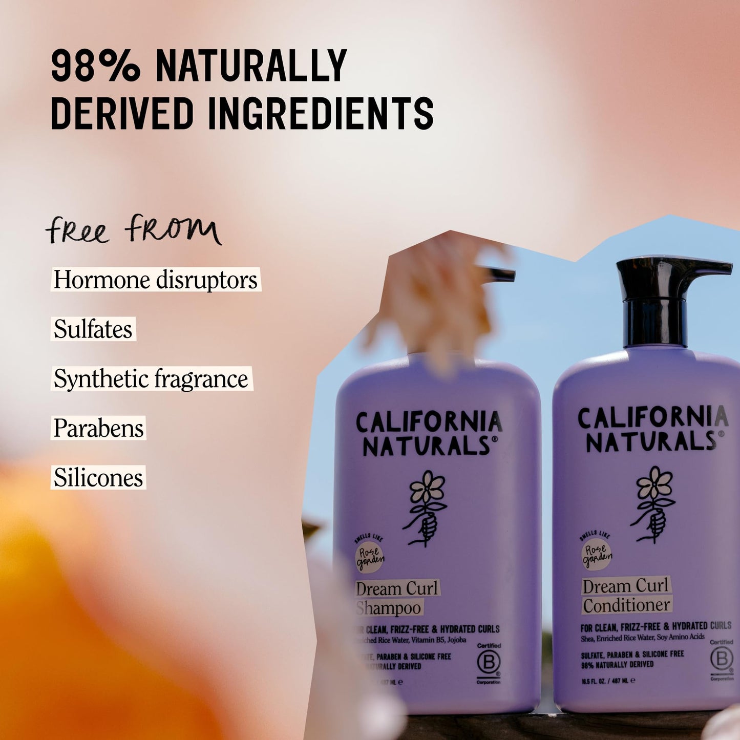 California Naturals Dream Curl Shampoo & Conditioner Set, Rice Water & Shea Butter for Soft Bouncy Frizz-Free Curls, For Women & Men, Vegan, Paraben Beauty & Personal Care California Naturals