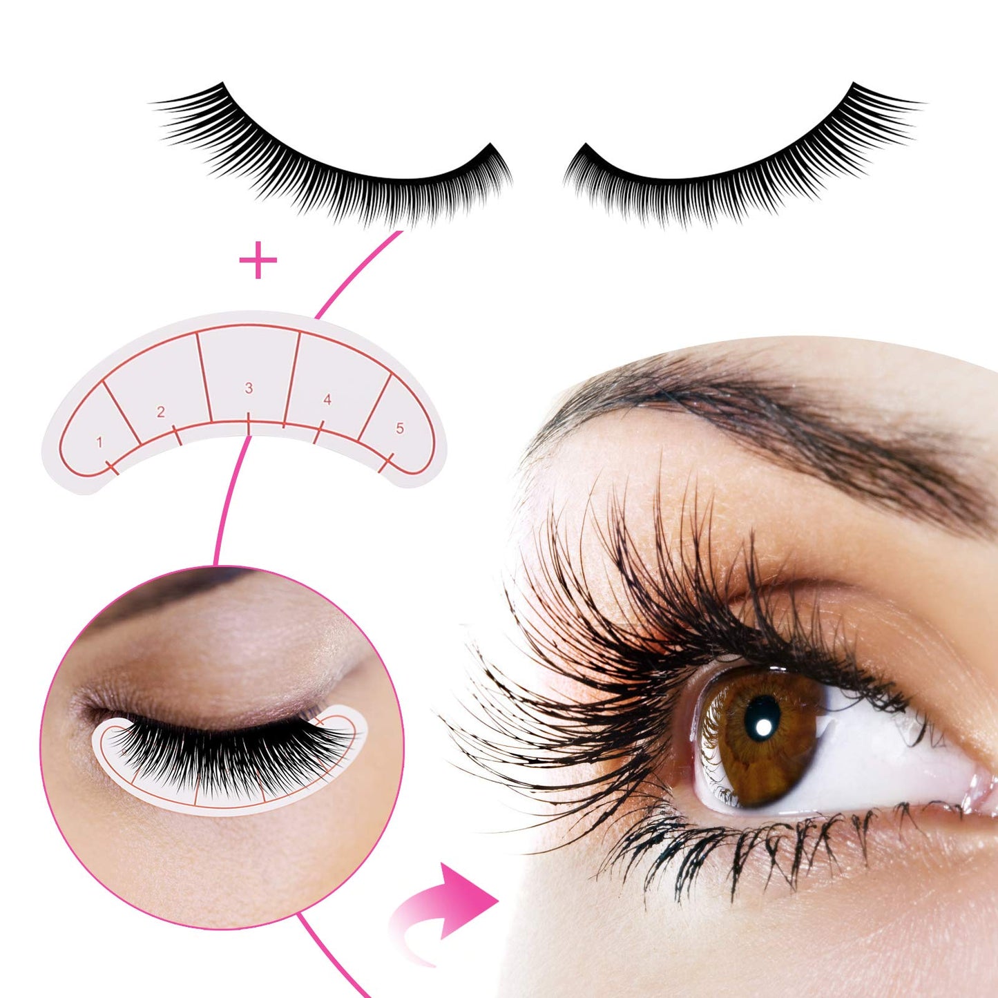 140 Pcs Paper Patches, 3D Eyelash Under Eye Pads,Eye Mapping Stickers, Patch Lash False, Eyelash Extension Paper Patches Beauty & Personal Care Lurrose