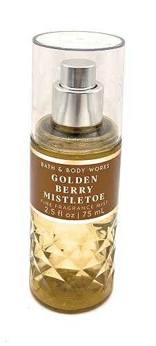 Bath and Body Works Golden Berry Mistletoe 2.5 Fluid Ounce Travel Size Body Spray (2023 Limited Edition) Beauty & Personal Care Bath & Body Works