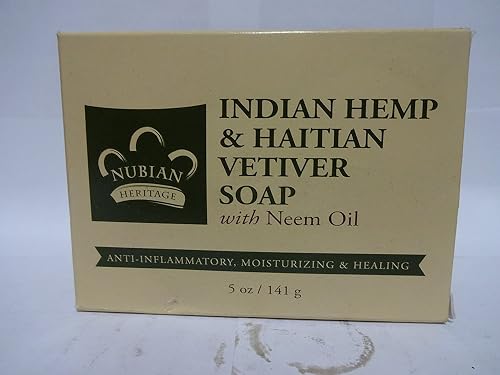 Nubian Heritage Soap Bar Indn Hmp Vetiver Beauty & Personal Care Nubian Heritage