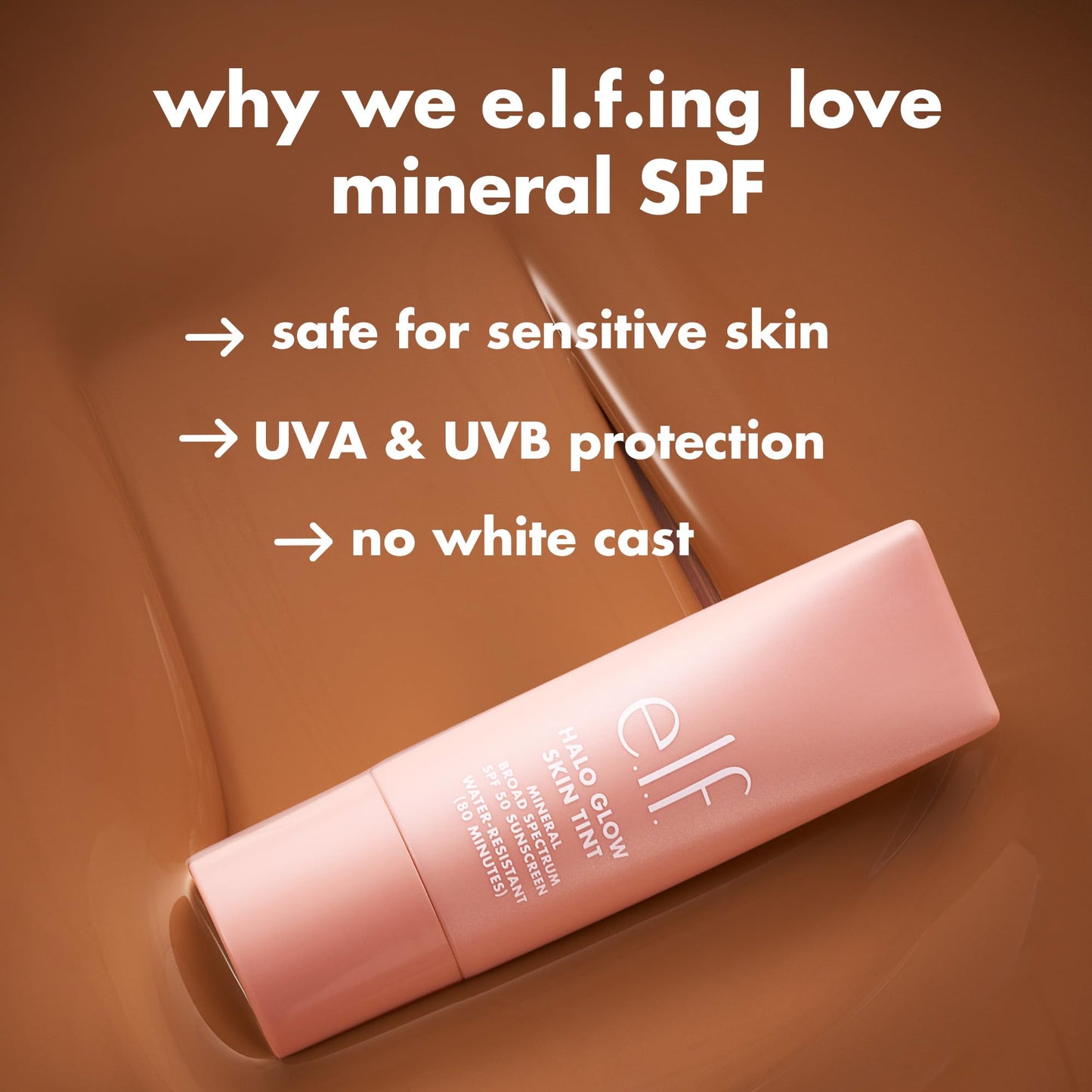 e.l.f. Halo Glow Skin Tint SPF 50, Tinted Moisturizer For Light, Buildable Coverage, Creates A Natural Glow, Vegan , 9 Medium Cool Beauty & Personal Care e.l.f.