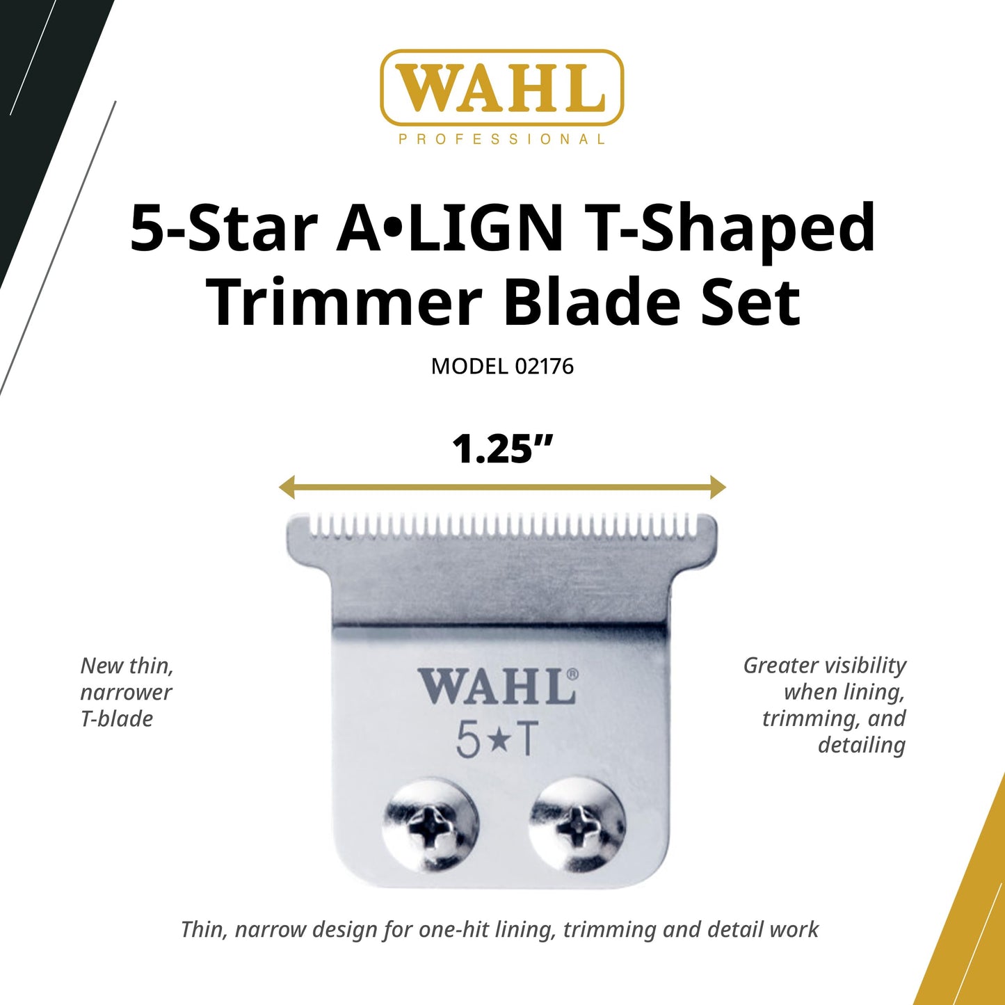 Wahl Professional Align T-Blade, High-Precision Replacement, Stainless Steel, Easy to Install, Durable, Fits Align Trimmers Beauty and Personal Care Wahl Professional