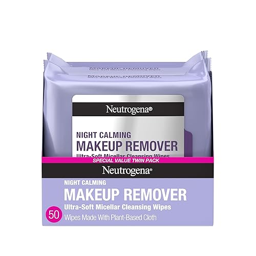 Neutrogena Night Calming Makeup Remover Face Wipes, Nighttime Cleansing Towelettes Remove Sweat, Dirt & Makeup & Calms Skin, Hypoallergenic, 100% Beauty & Personal Care Neutrogena
