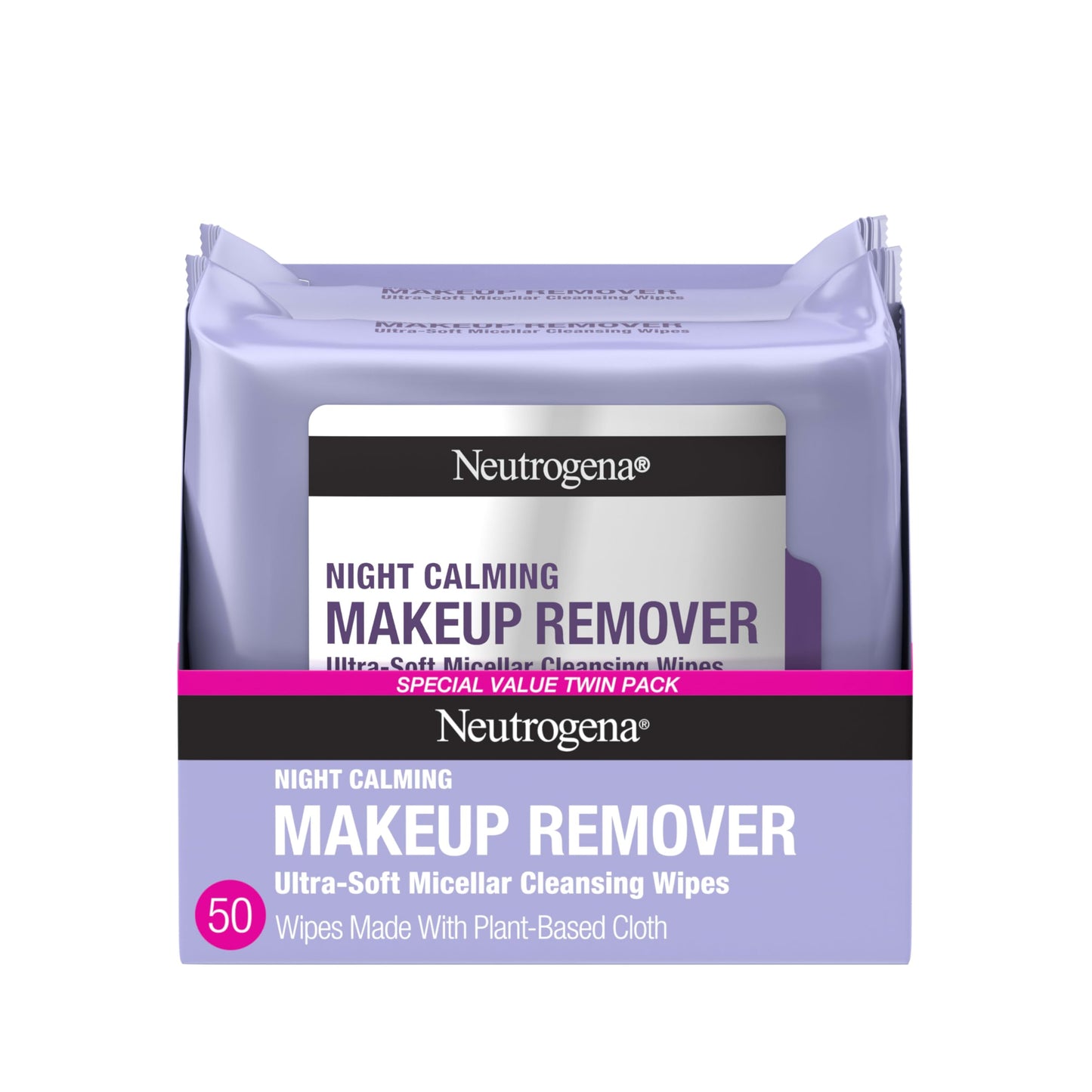 Neutrogena Night Calming Makeup Remover Face Wipes, Nighttime Cleansing Towelettes Remove Sweat, Dirt & Makeup & Calms Skin, Hypoallergenic, 100% Beauty & Personal Care Neutrogena