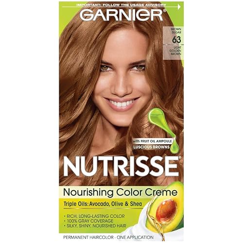 Garnier Nutrisse Nourishing Color Creme [63] Light Golden Brown 1 ea (Pack of 11) Beauty & Personal Care Garnier