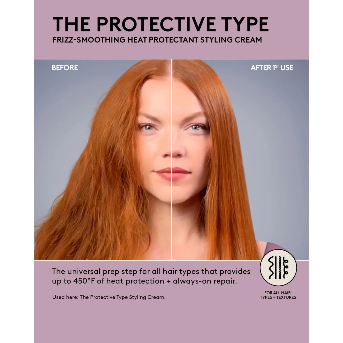 The Protective Type Frizz-Smoothing Heat Protectant Styling Cream Beauty & Personal Care FENTY BEAUTY