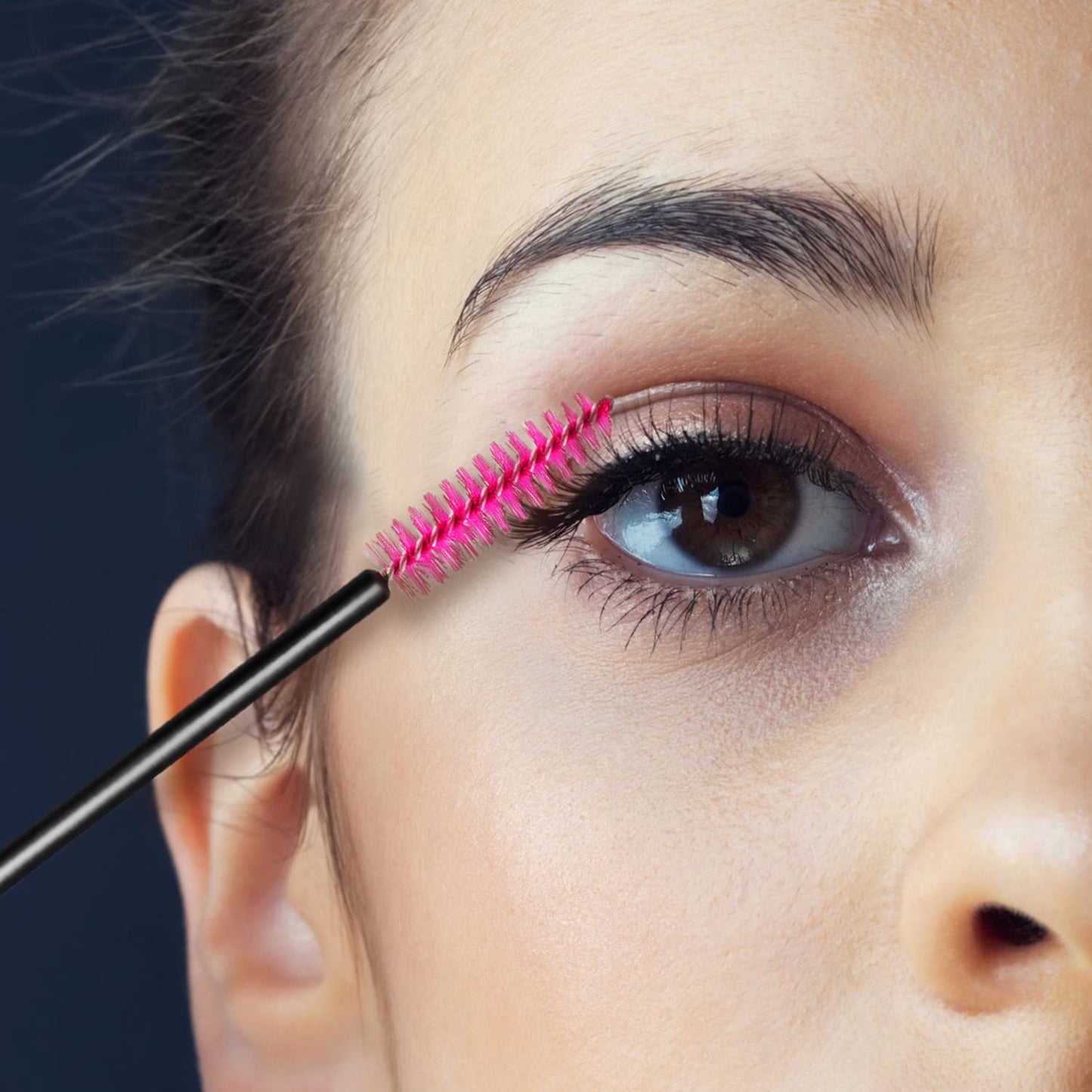 200Pcs Disposable Eyelash Wands Mascara Brushes Eyebrow Brush Lash Extension Combs Applicator Makeup Brush Rose red Beauty & Personal Care Queen Scepter