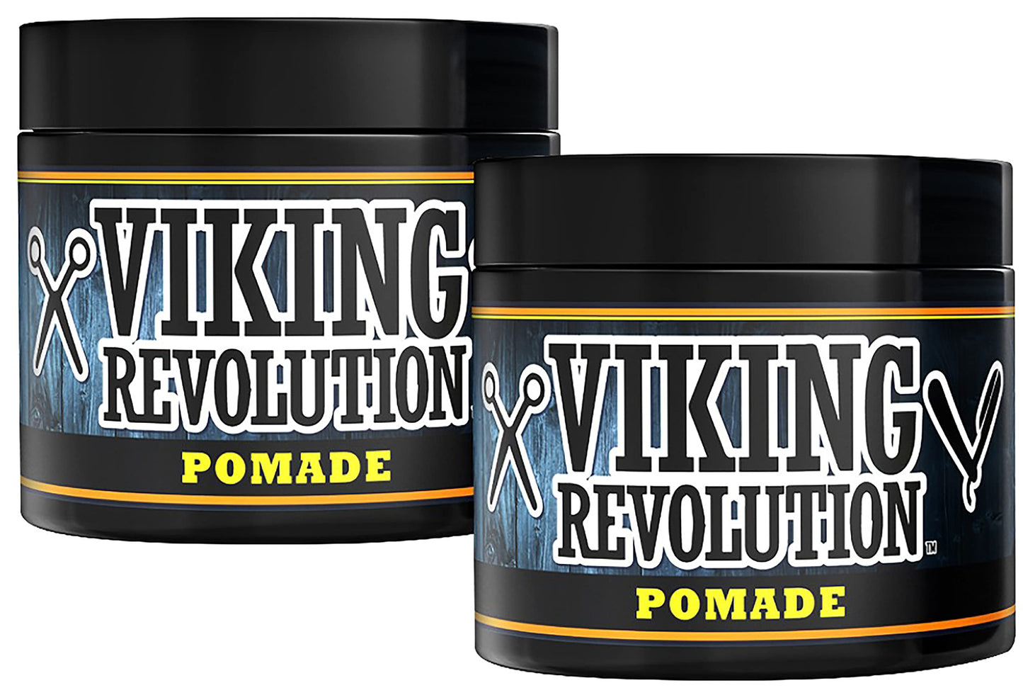 Viking Revolution Pomade for Men 4oz - Firm Strong Hold & High Shine for Classic Styling - Water Based & Easy to Wash Out (2 Pack) Beauty & Personal Care Viking Revolution
