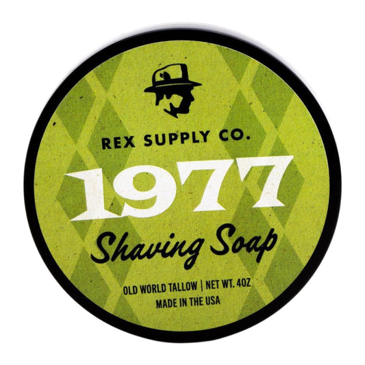 Rex Supply Co. 1977 Old World Tallow Shaving Soap - Vetiver, Patchouli, Rose &, Tobacco - Premium Traditional Shaving Soap for a Rich Lather, Superior Beauty and Personal Care Rex Supply Company
