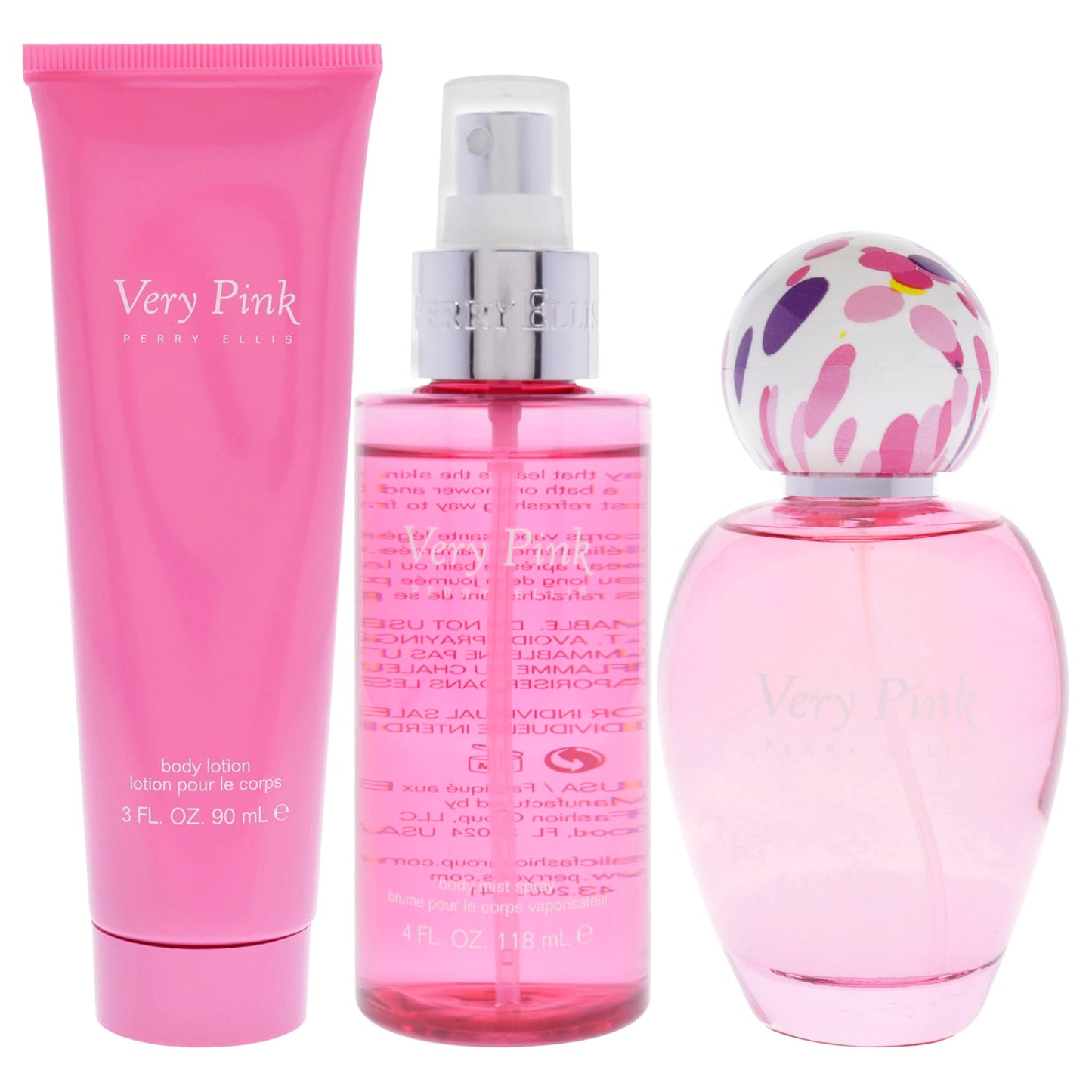 Perry Ellis Very Pink by Perry Ellis for Women - 3 Pc Gift Set 3.4oz EDP Spray, 3oz Body Lotion, 4oz Body Mist Beauty & Personal Care Perry Ellis