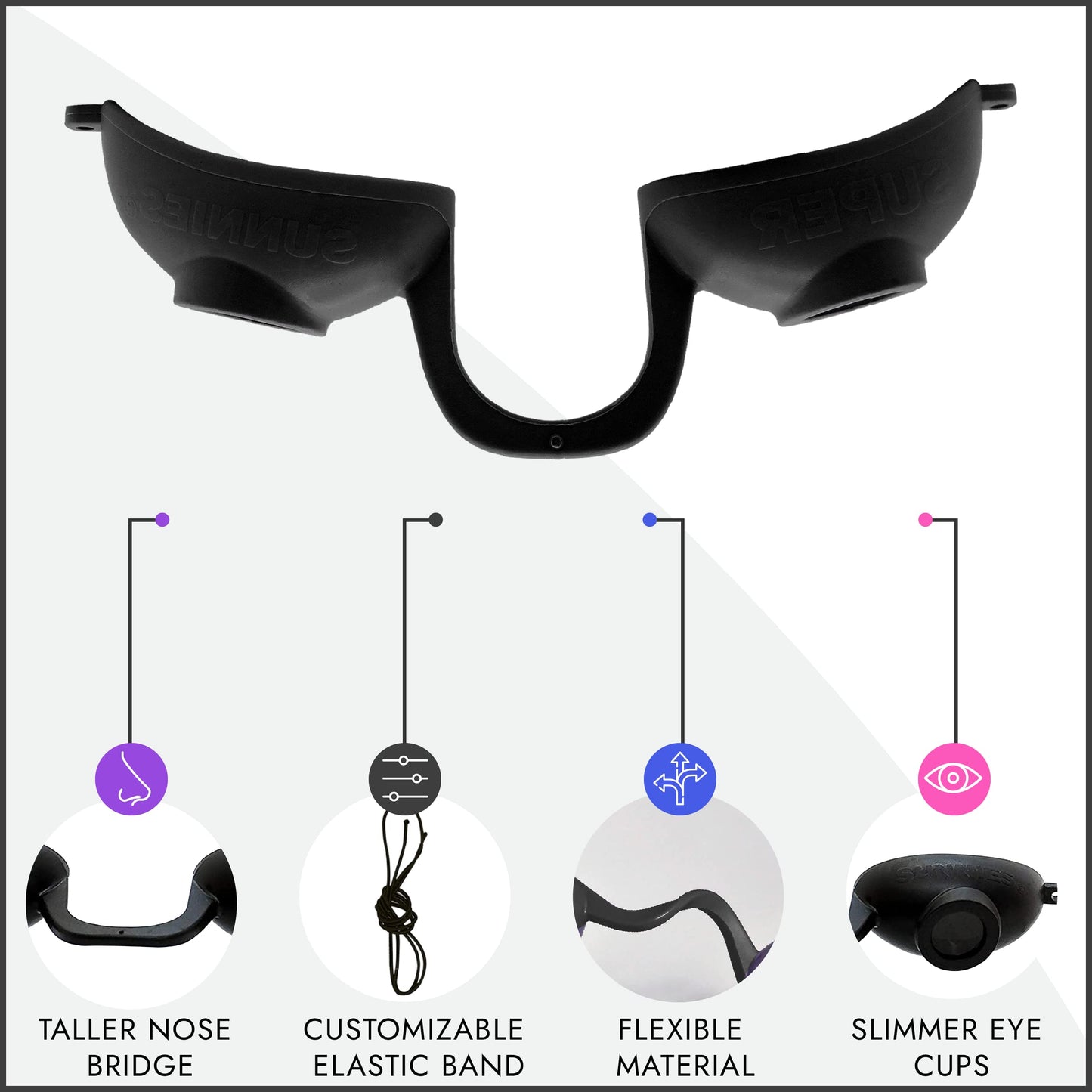 Super Sunnies Evo Flexible UV Eye Protection FDA Compliant Tanning Bed Goggles Red Light Therapy Glasses - Random Beauty & Personal Care Super Sunnies