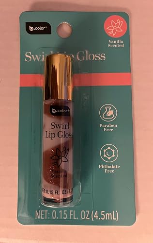 B.color Swirl Lip Gloss, Vanilla Scented, Paraben Free, Phthalate Free, 0.15 FL OZ Beauty & Personal Care b-color