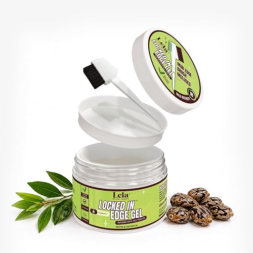 Lela Beauty Locked In™ Edge Gel with Tea Tree, Biotin & Castor Oil - Travel Friendly Styling with Mini Edge Brush - Long Lasting & Non-Flaking Beauty & Personal Care LELA by Ana Beauty