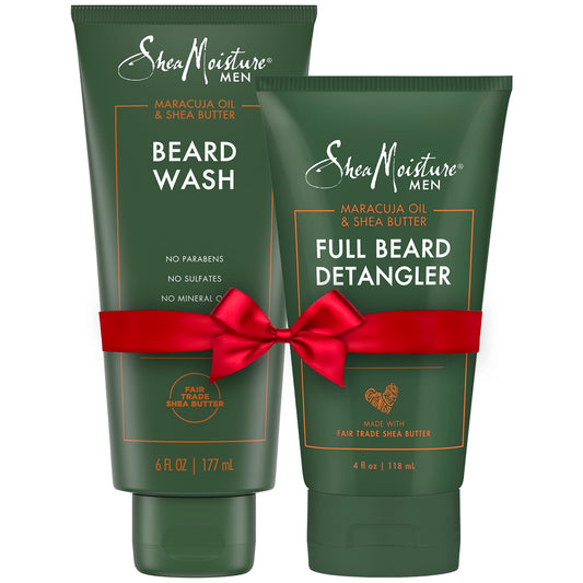 SheaMoisture Beard Care Set - Beard Wash & Full Beard Detangler with Shea Butter & Maracuja Oil, Gifts for Men (2 Piece Set) Beauty & Personal Care SheaMoisture