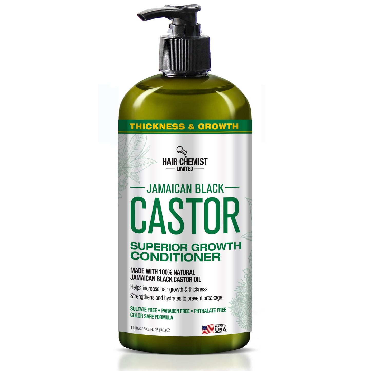 Hair Chemist Superior Growth Jamaican Black Castor Shampoo 33.8oz & Conditioner 33.8oz - 2-PC Shampoo & Conditioner for Hair Growth Beauty & Personal Care Hair Chemist