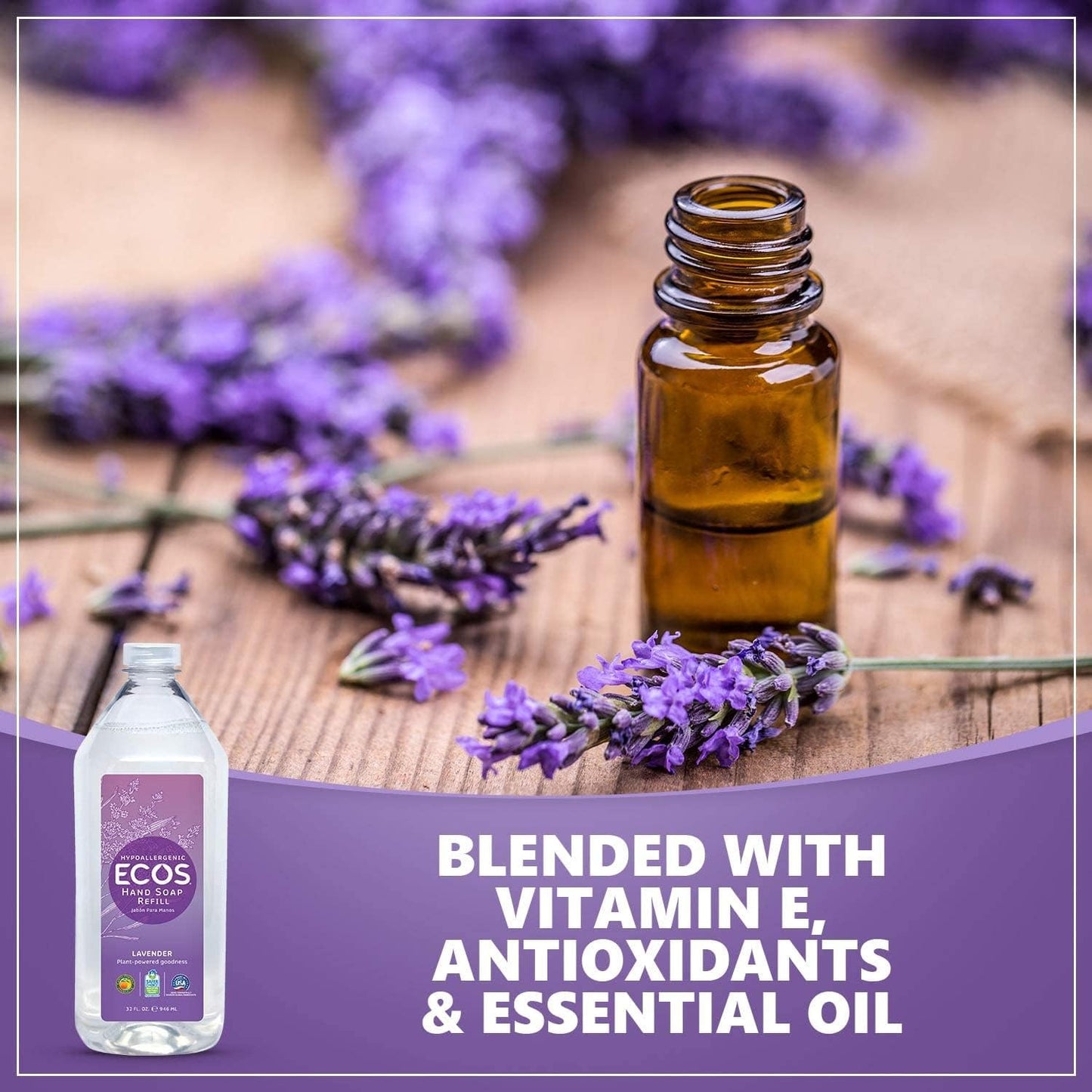 Earth Friendly Products - Rejuvenate Your Hands with Plant-Based Goodness: Lavender Hand Soap Refill (2 Pack - 32 oz Each) Beauty & Personal Care ECOS