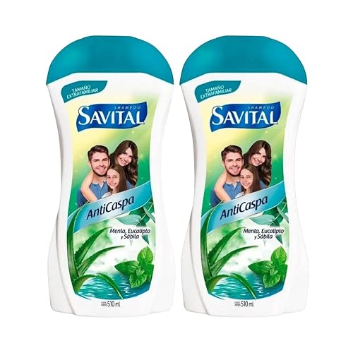 Yahve Savital Refreshing Shampoo Set - Mint & Herbal Inspired Formula - Family Size - 17.3 fl oz Each - Pack of 2 Beauty & Personal Care Yahve