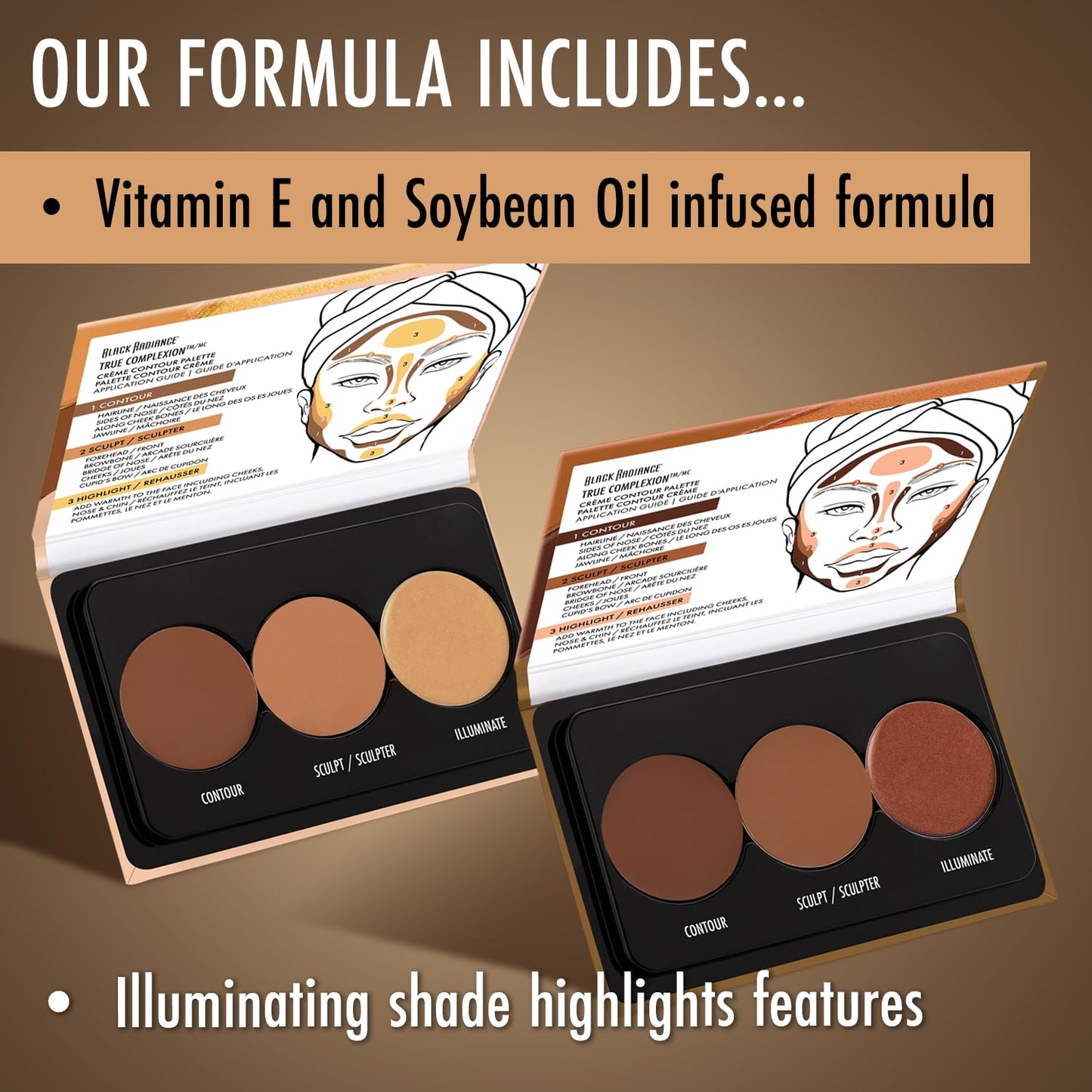 Black Radiance True Complexion Creme Contour Palette, Medium to Dark, 7.5 Gram Beauty & Personal Care Black Radiance