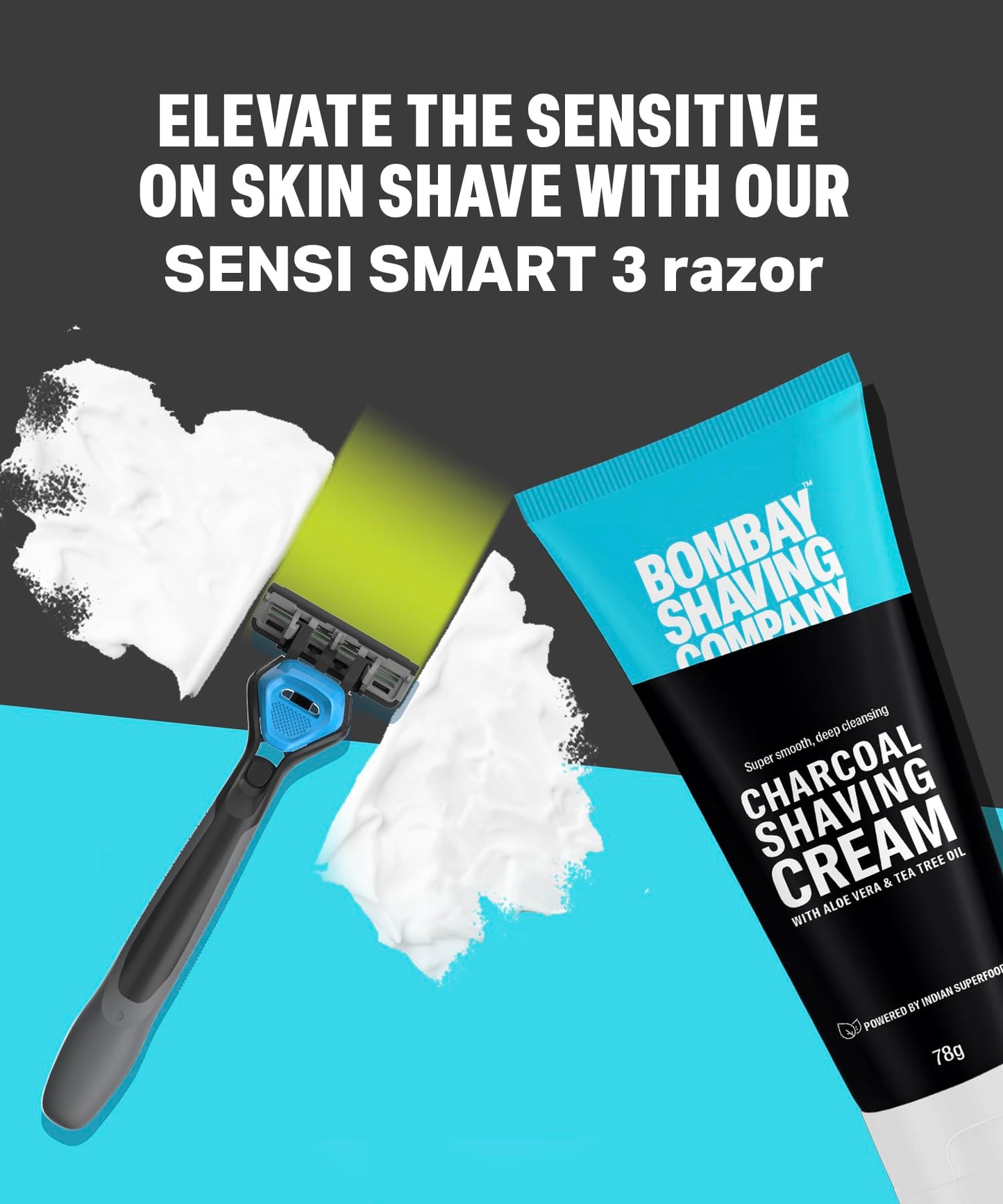 Bombay Shaving Co. Charcoal Shaving Cream for Men Beauty and Personal Care Bombay Shaving Company
