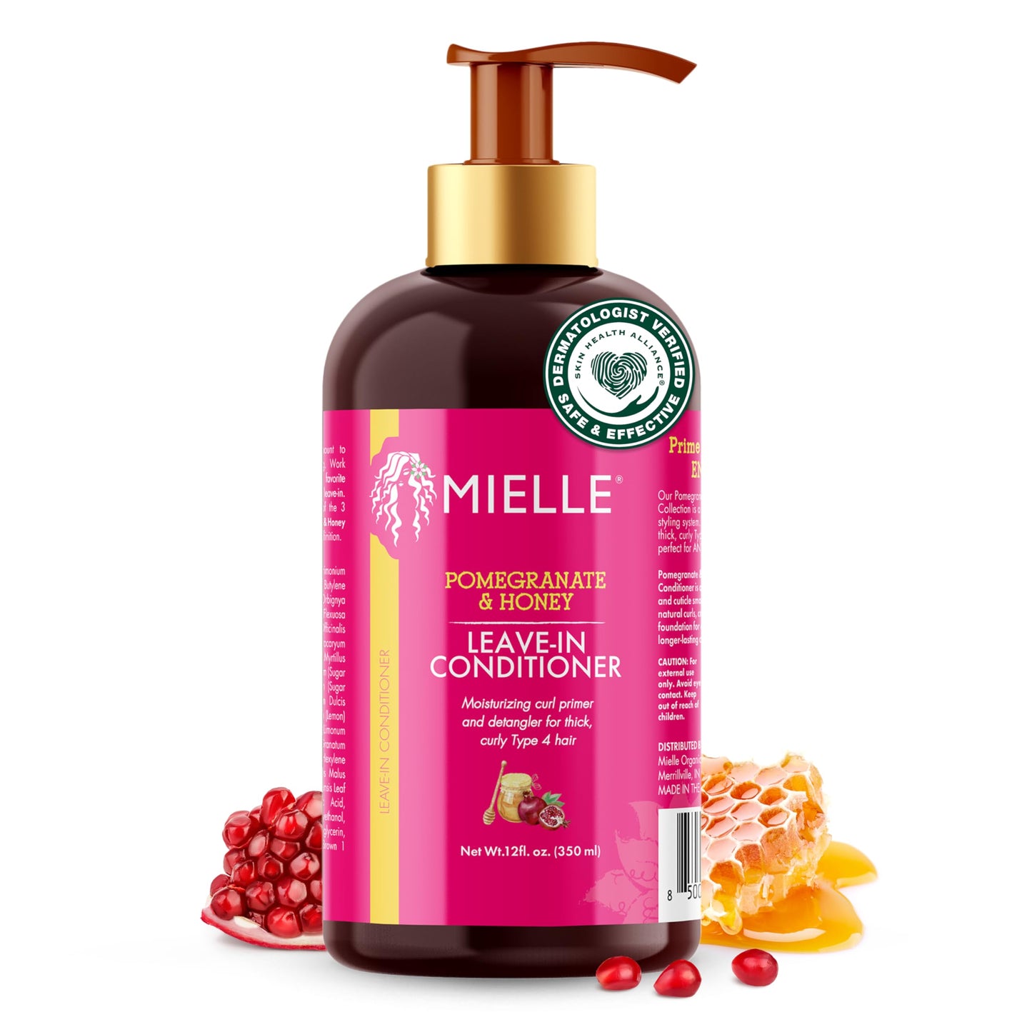 Mielle Organics Pomegranate & Honey Leave In Conditioner for Curly Hair - Moisturizing Detangler & Curly Hair Treatment to Help Repair Damage, Prevent Beauty & Personal Care Mielle