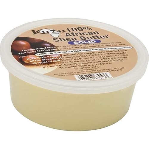 Kuza 100% African Shea Butter - Solid, White - for Skin, Hair and Nails, 8 oz Beauty & Personal Care Kuza