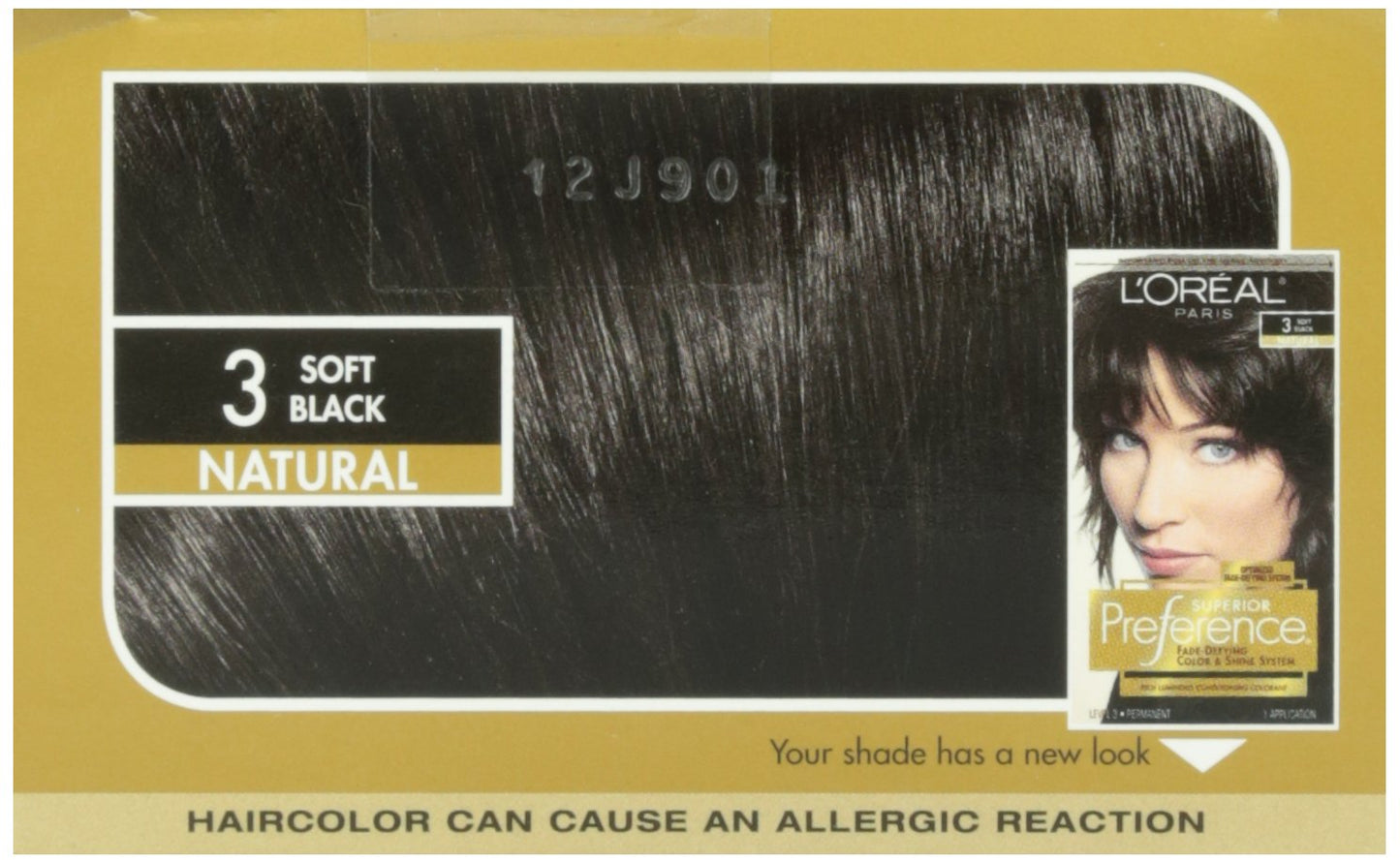 L’Oreal ParisSuperior Preference Fade-Resistant Conditioning Colorant, Level 3 Permanent, Soft Black/Natural 3 (Pack of 3) Beauty & Personal Care L'Oreal Paris