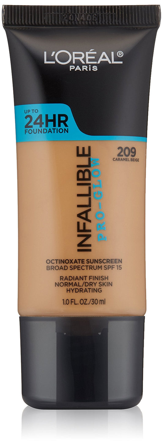 L'Oréal Paris Infallible Pro-Glow Foundation, Caramel Beige, 1 fl. oz. Beauty & Personal Care L'Oreal Paris