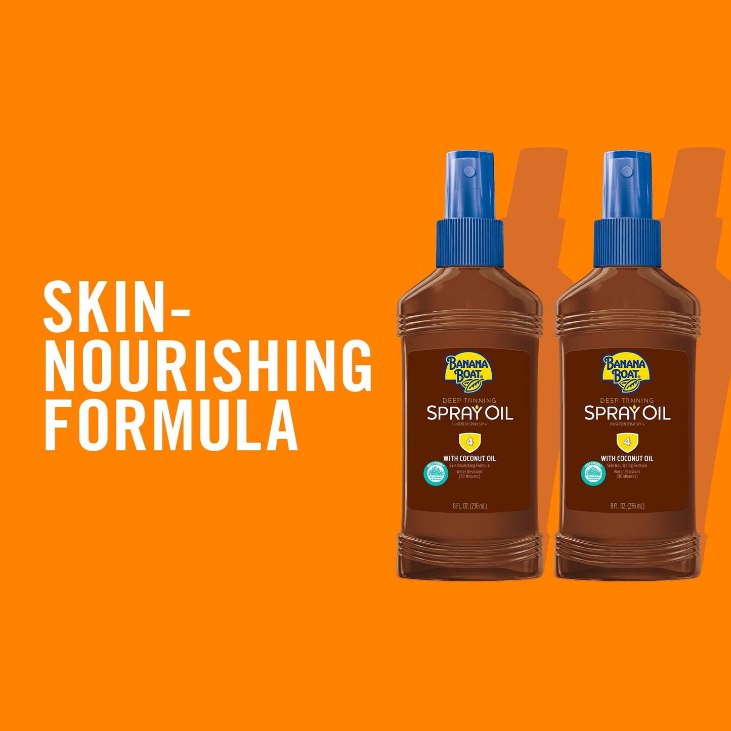 Banana Boat Deep Tanning Oil Spray SPF 4 | Dark Tanning Oil with SPF 4 Sunscreen, Water Resistant, 8Fl Oz each Twin Pack Beauty & Personal Care Banana Boat