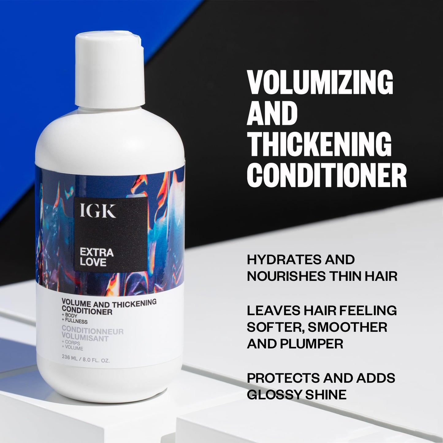 IGK EXTRA LOVE Volume & Thickening Conditioner | Lightweight + Supports Scalp + Balance Oil | Vegan + Cruelty Free | 8 Oz Beauty & Personal Care IGK