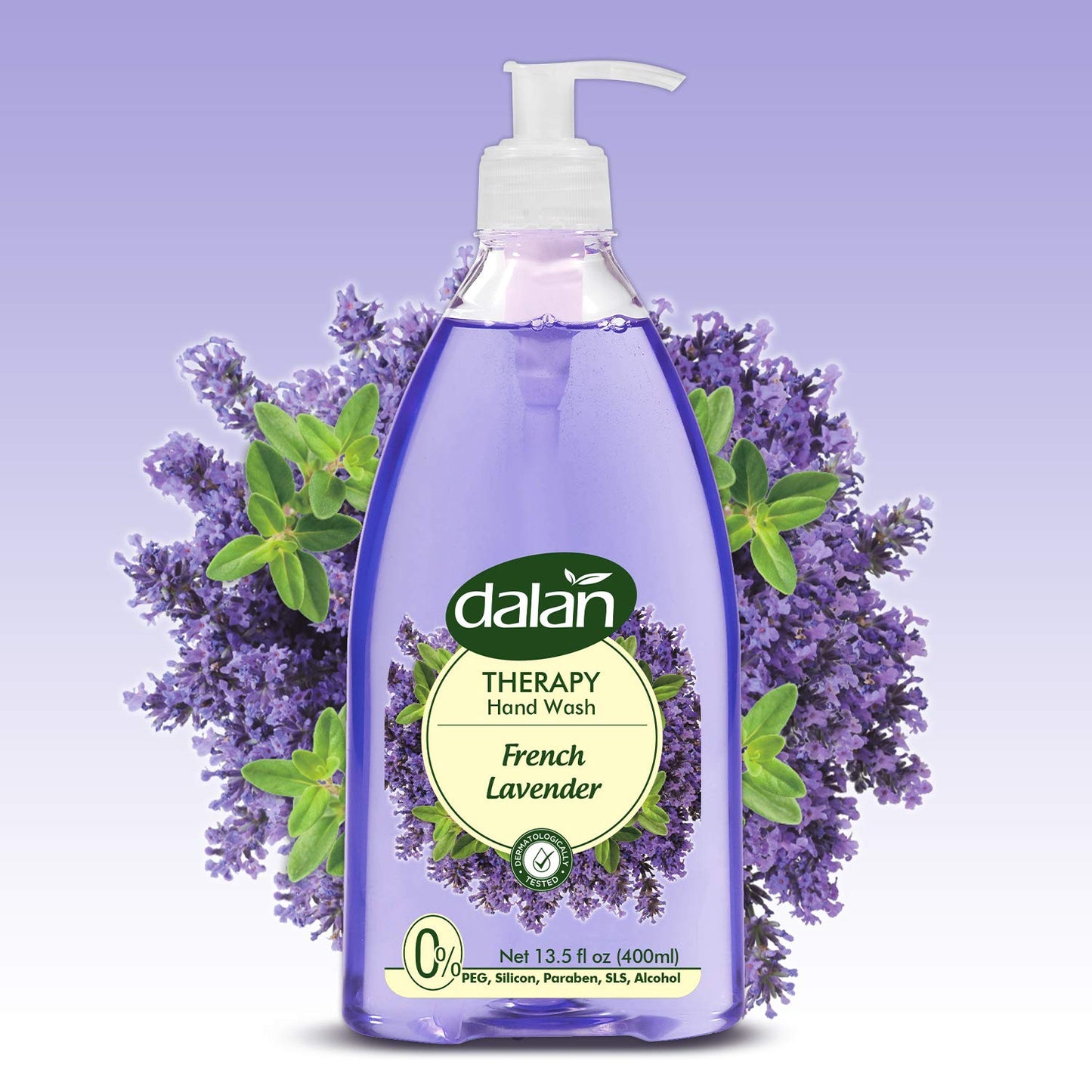 Dalan Therapy French Lavender Ultra Moisturizing Liquid Hand Soap for Normal and Dry Hands Fresh Clean and Soft Feeling (13.5 Fl Oz / 400 mL (Pack Beauty & Personal Care Dalan