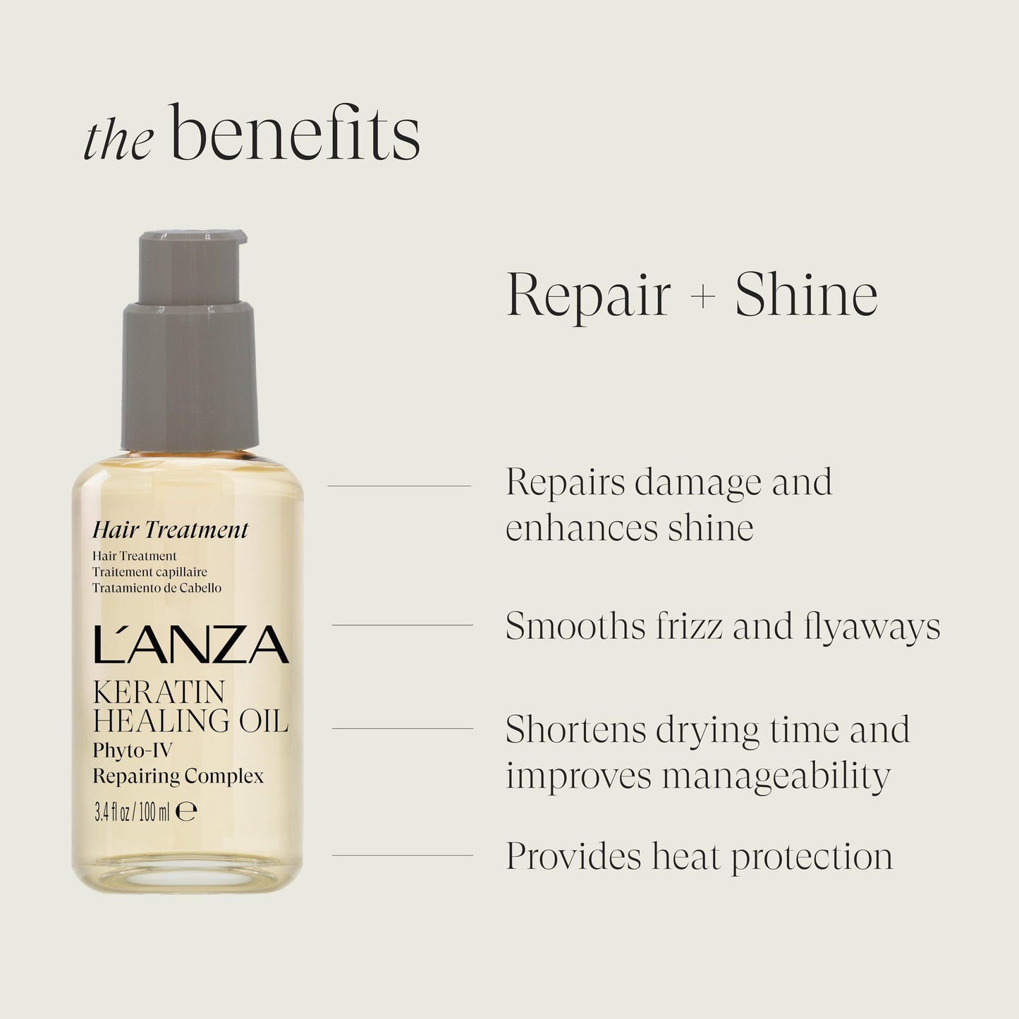 L'ANZA Keratin Healing Oil Hair Treatment, Shampoo & Conditioner Set, for Dry Damaged Locks, Moisturizing, Detangles, Reduces Breakage, Adds Shine Beauty & Personal Care L’ANZA