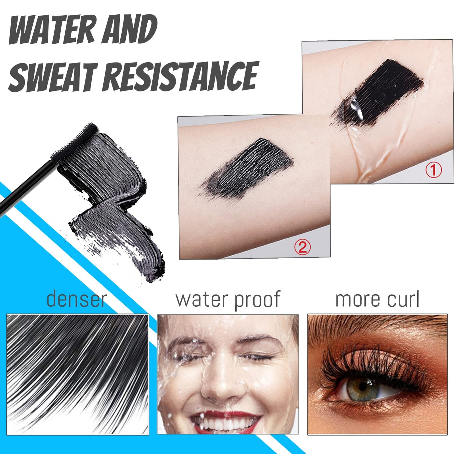 Mascara for Older Women 60 Plus, Mascara for Seniors with Thinning Lashes, Hypoallergenic Sensitive Eyes, Black Volume and Length, Waterproof Smudge Beauty and Personal Care dootdott