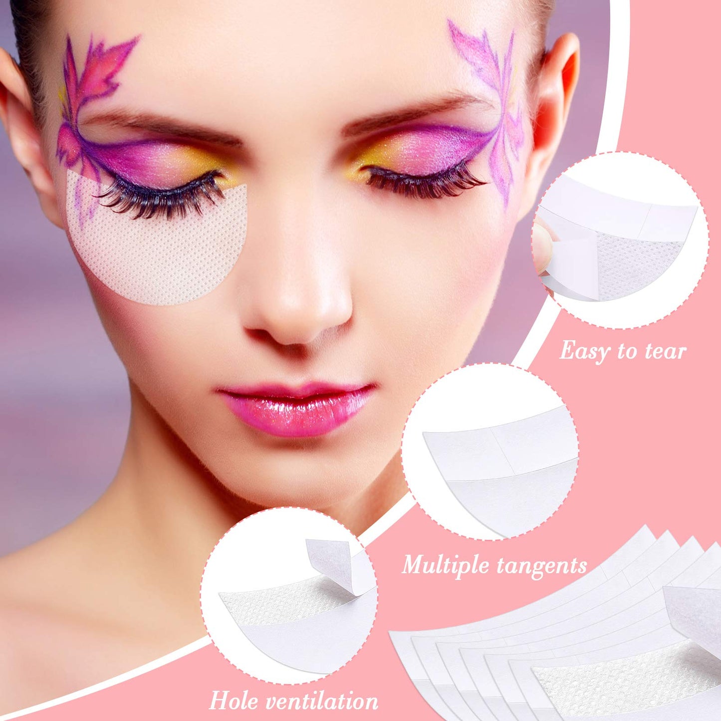 600 Pieces Eyeshadow Pad Shield Eyeshadow Patches White Eyeshadow Stencils Under Eye Pads Prevent Makeup Residue for Eyelash Extensions Lip Makeup Beauty & Personal Care Zhanmai