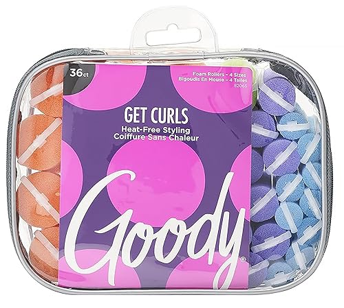 Goody GoCurl Foam Hair Rollers, Assorted Colors, 36 Count Beauty & Personal Care GOODY