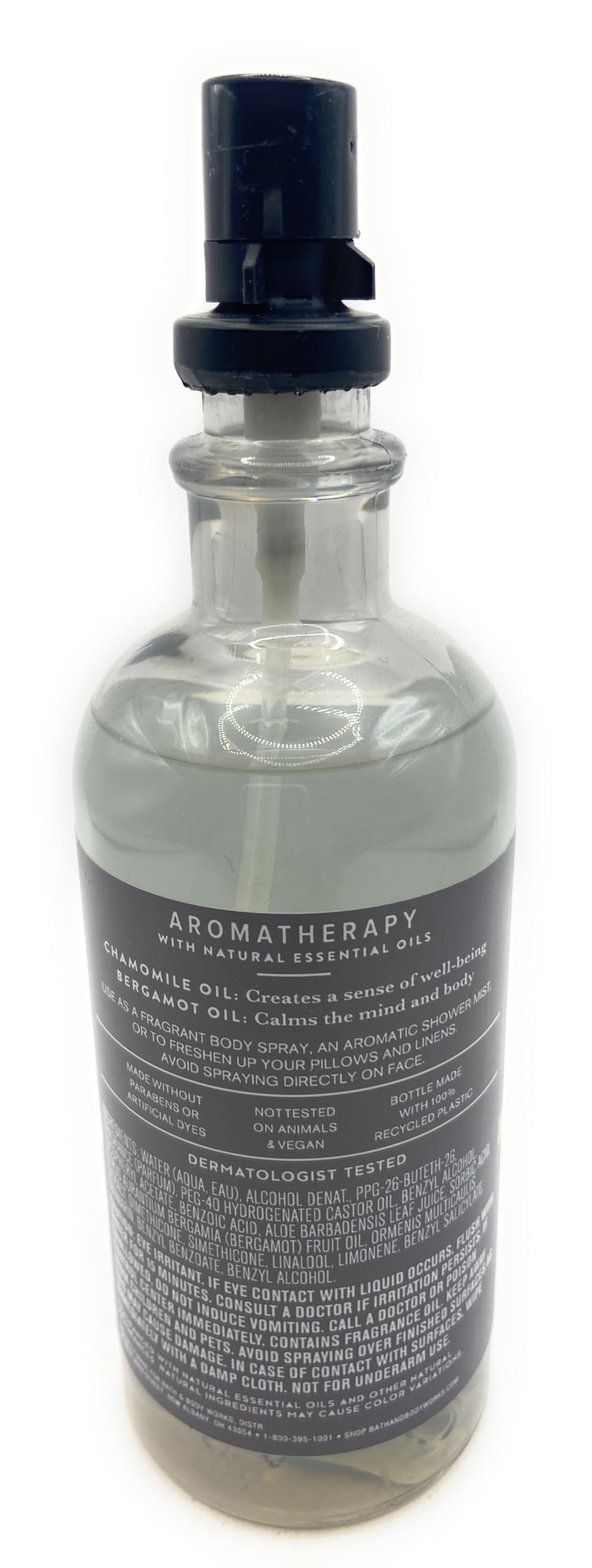 Bath and Body Works Aromatherapy Black Chamomile Pillow & Body Mist With Vitamin E & Aloe 5.3 Fluid Ounce Spray Beauty & Personal Care Bath & Body Works