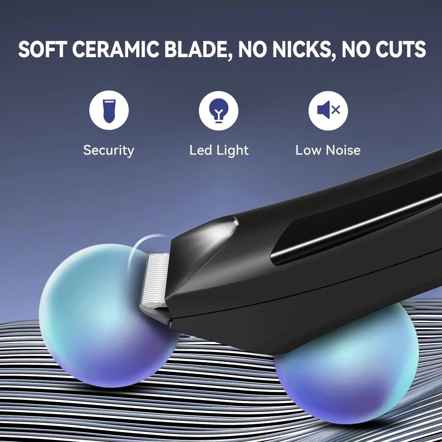 QDKVTNDJZ Hair Clippers for Men, Electric Body Trimmer Shaver Waterproof Groin for Ball USB Recharge Dock Grooming Kit Beauty and Personal Care QDKVTNDJZ
