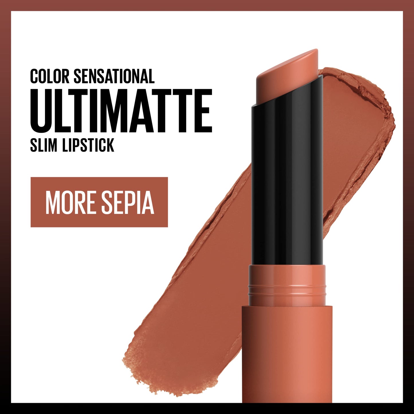 Maybelline Color Sensational Ultimatte Matte Lipstick, Non-Drying, Intense Color Pigment, More Sepia, Mid-Tone Camel, 1 Count Beauty & Personal Care MAYBELLINE
